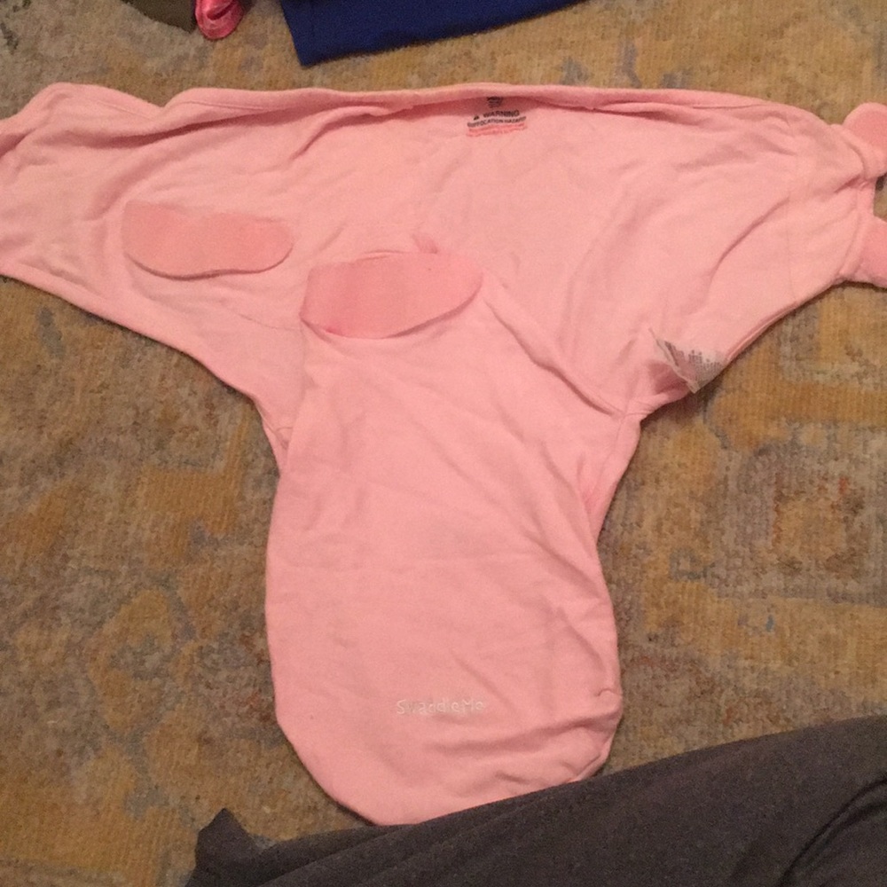 A pink swaddle